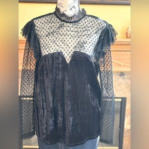 Melrose and market lace top with velvet